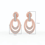 Celeste Twin Arc Spark Drop Earrings