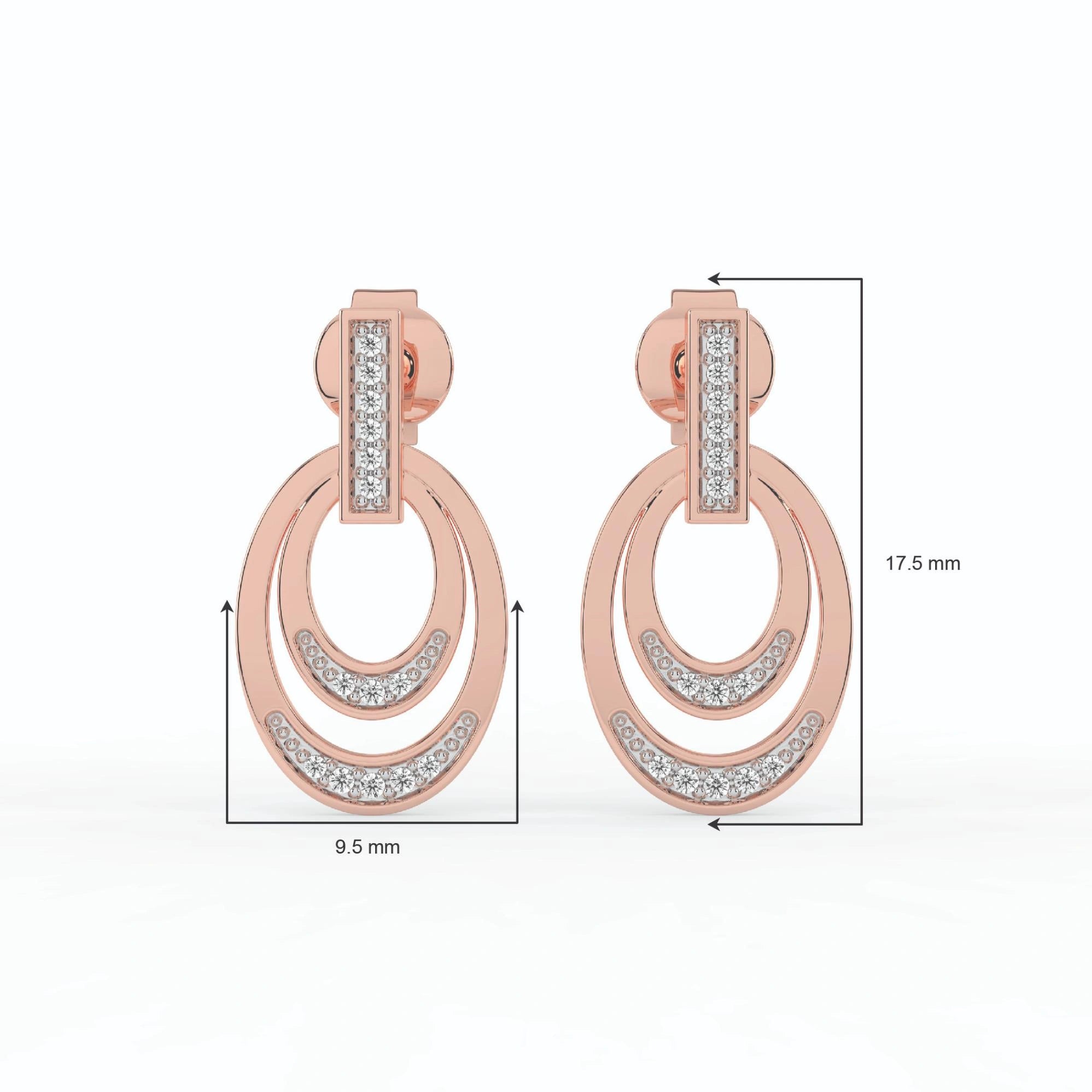 Celeste Twin Arc Spark Drop Earrings