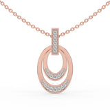 Celeste Luminous Layered Oval Drop Pendant