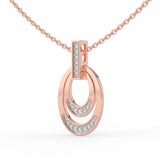 Celeste Luminous Layered Oval Drop Pendant