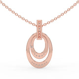 Celeste Luminous Layered Oval Drop Pendant
