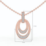 Celeste Luminous Layered Oval Drop Pendant