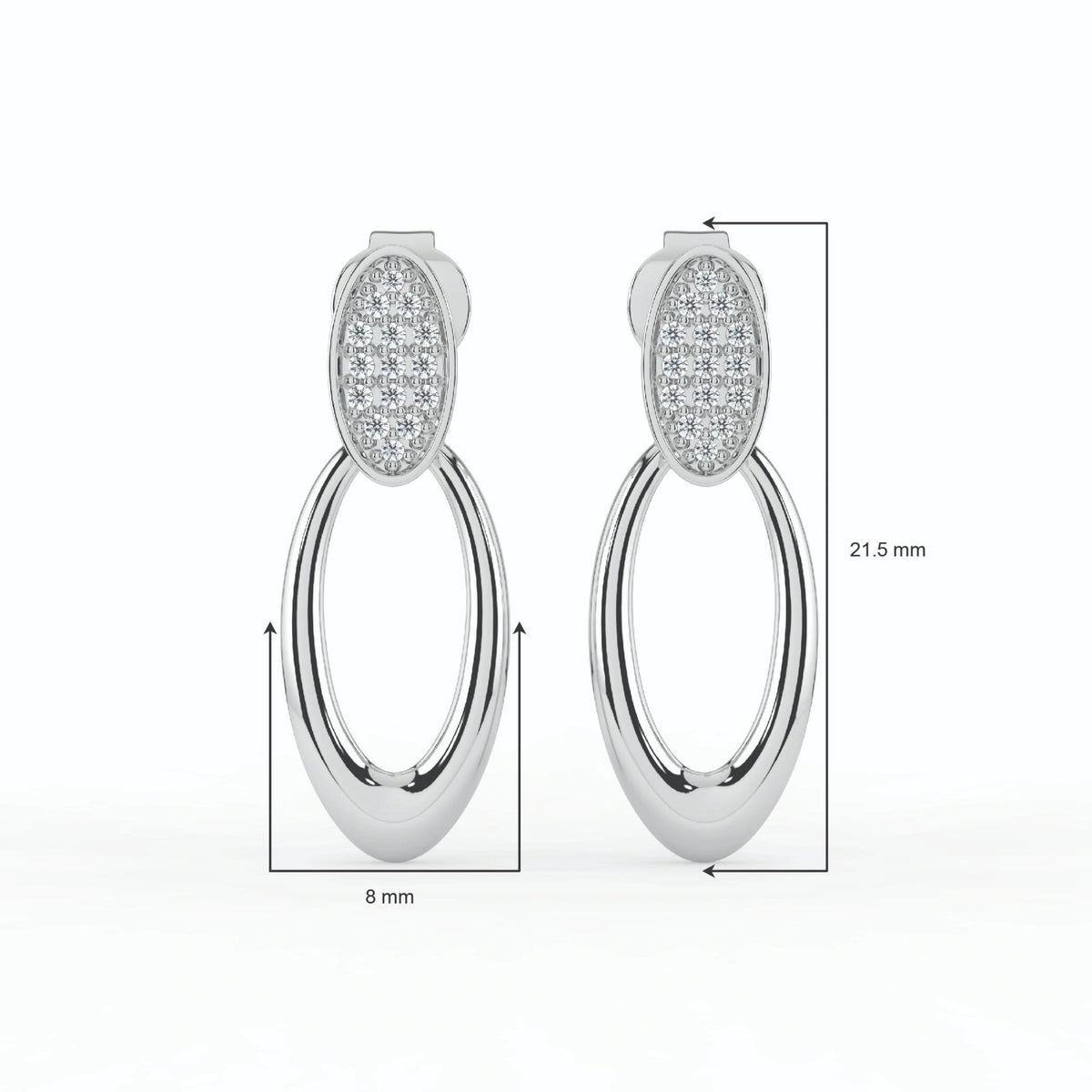 Celeste Luxe Oval Cascade Drops