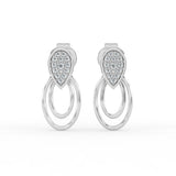 Celeste Sparkling Teardrop Double Loop Earrings