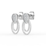 Celeste Sparkling Teardrop Double Loop Earrings