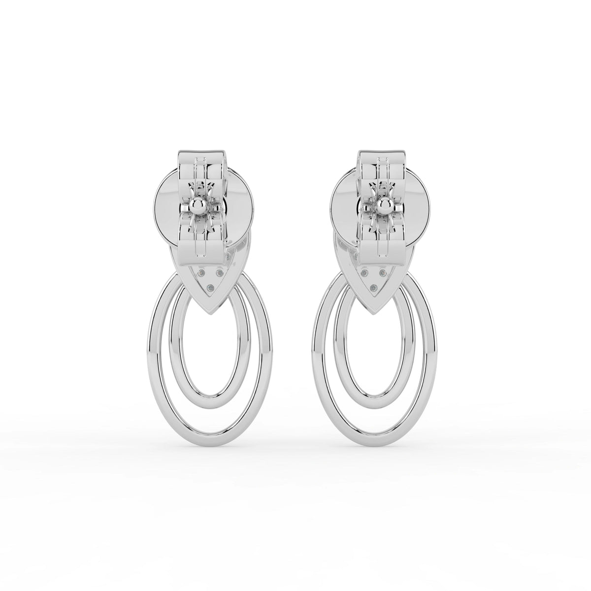Celeste Sparkling Teardrop Double Loop Earrings