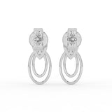 Celeste Sparkling Teardrop Double Loop Earrings