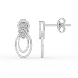 Celeste Sparkling Teardrop Double Loop Earrings