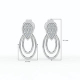 Celeste Sparkling Teardrop Double Loop Earrings