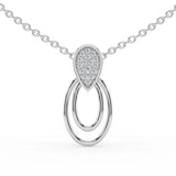Celeste Teardrop Spark Double Hoop Pendant