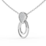Celeste Teardrop Spark Double Hoop Pendant