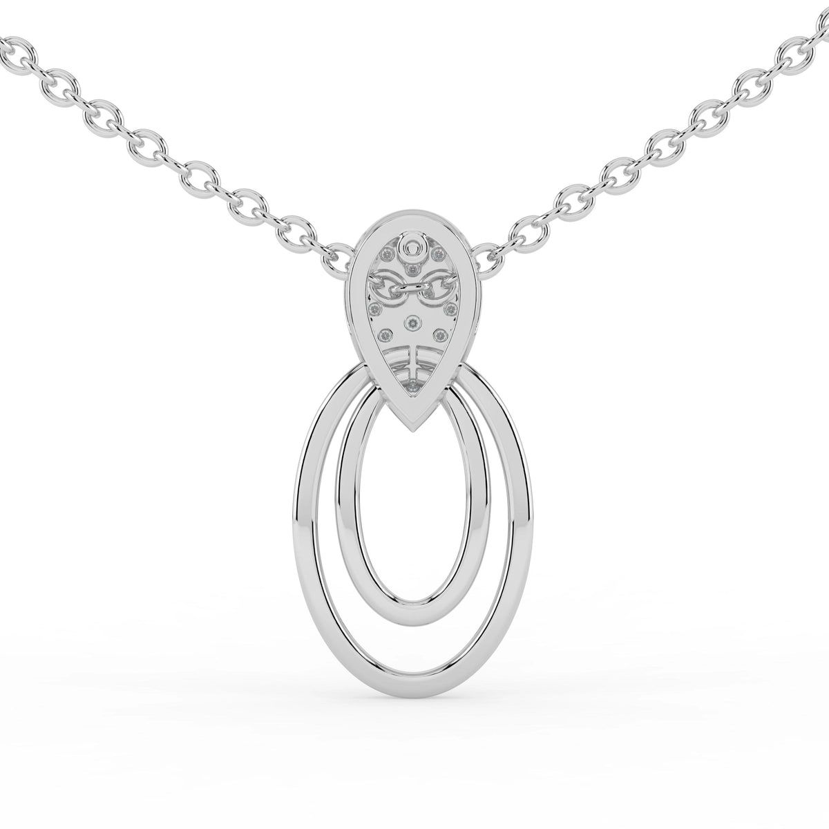 Celeste Teardrop Spark Double Hoop Pendant
