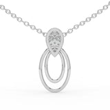 Celeste Teardrop Spark Double Hoop Pendant