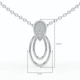 Celeste Teardrop Spark Double Hoop Pendant