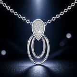 Celeste Teardrop Spark Double Hoop Pendant