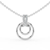 Celeste Dual Circle Sparkle Pendant