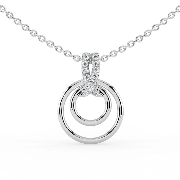 Celeste Dual Circle Sparkle Pendant