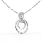 Celeste Dual Circle Sparkle Pendant