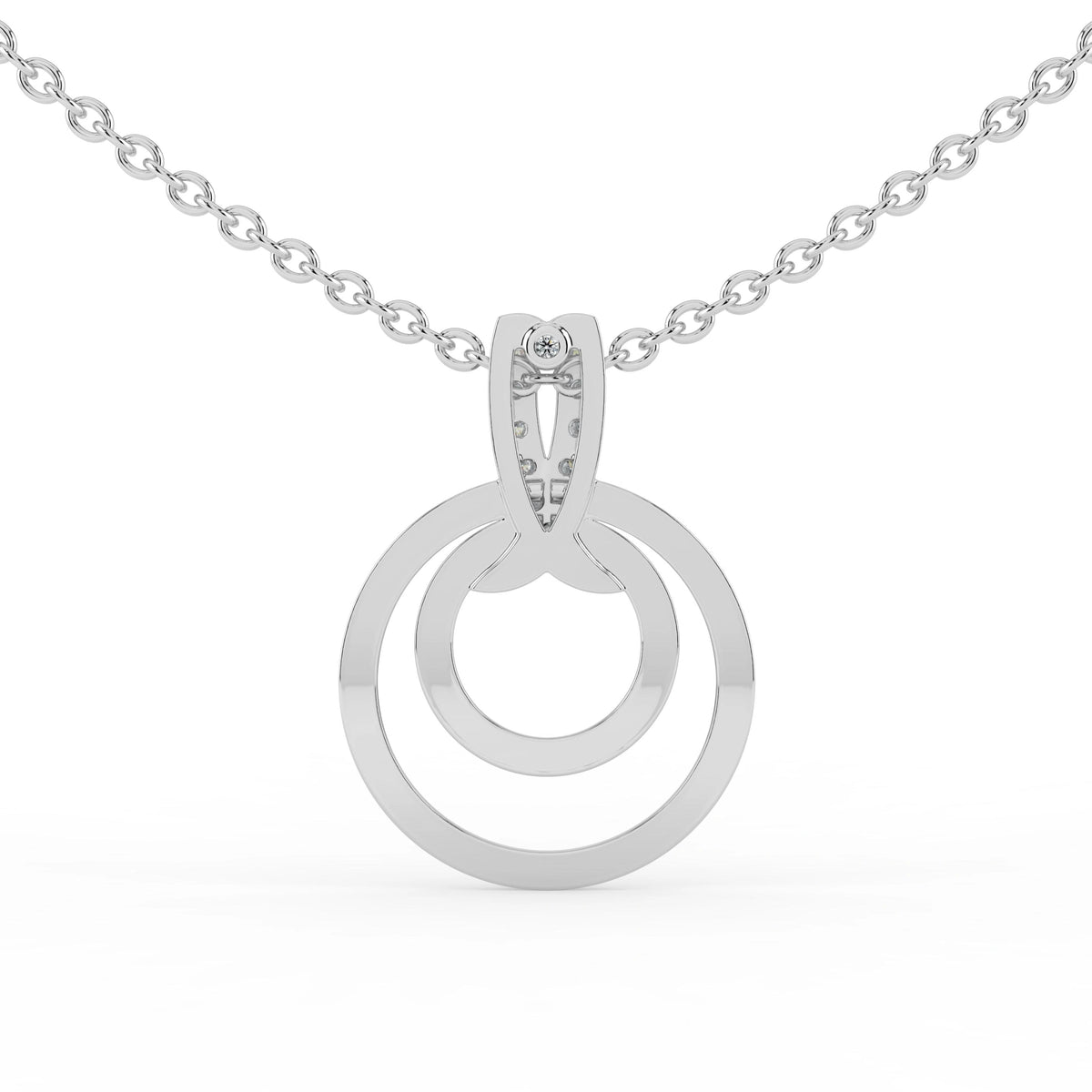 Celeste Dual Circle Sparkle Pendant