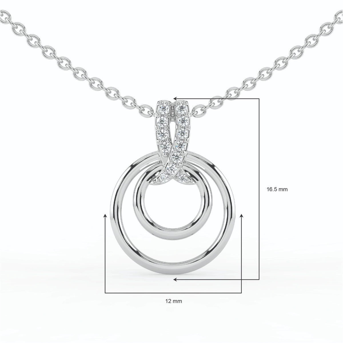 Celeste Dual Circle Sparkle Pendant