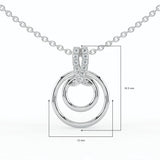 Celeste Dual Circle Sparkle Pendant
