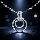 Celeste Dual Circle Sparkle Pendant