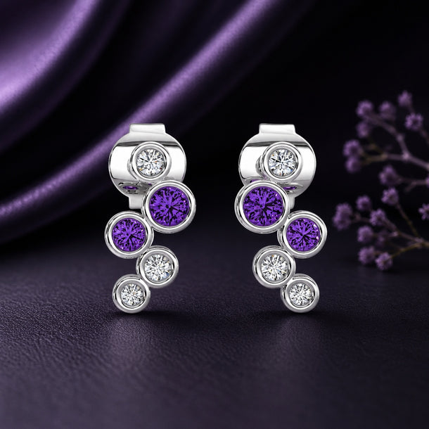 Celeste Dazzling Pear Halo Drop Earrings
