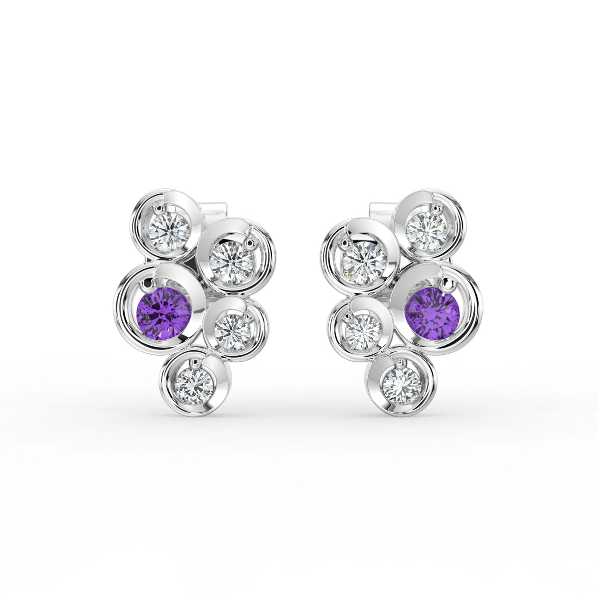 Celeste Sparkling Teardrop Loop Drop Earrings