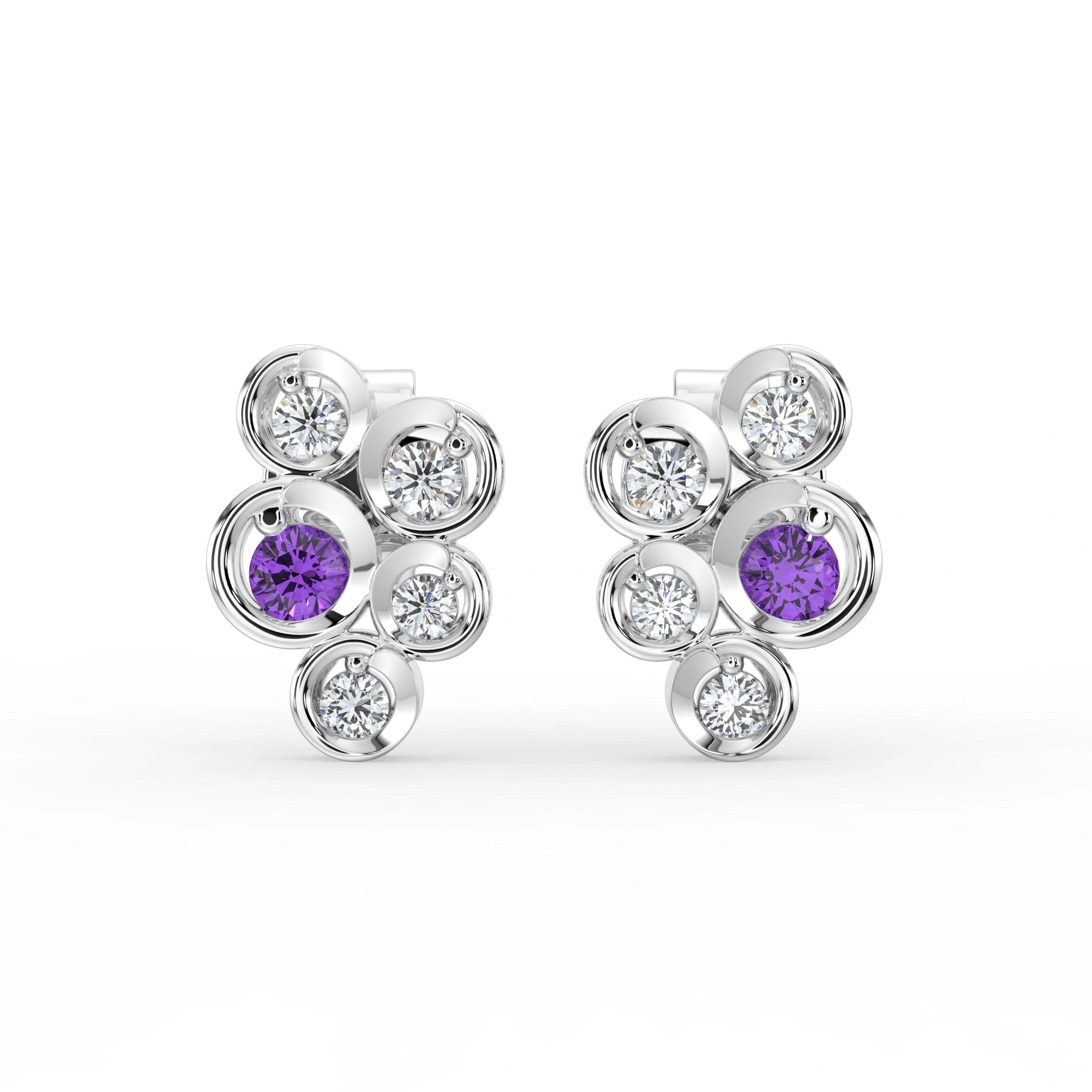 Celeste Sparkling Teardrop Loop Drop Earrings