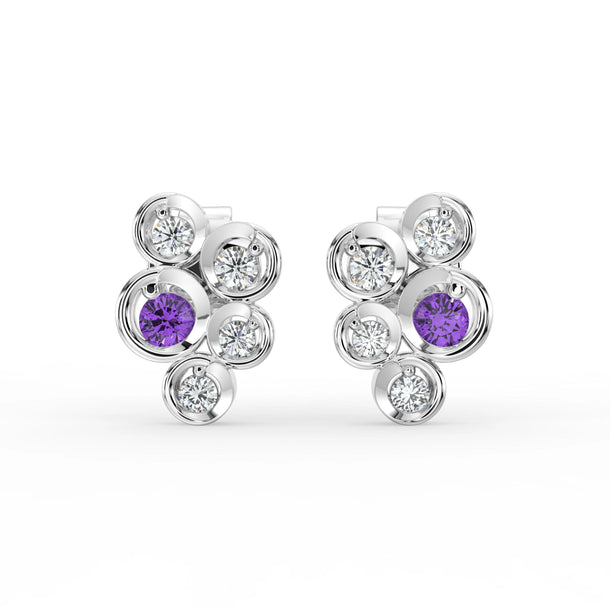 Celeste Sparkling Teardrop Loop Drop Earrings