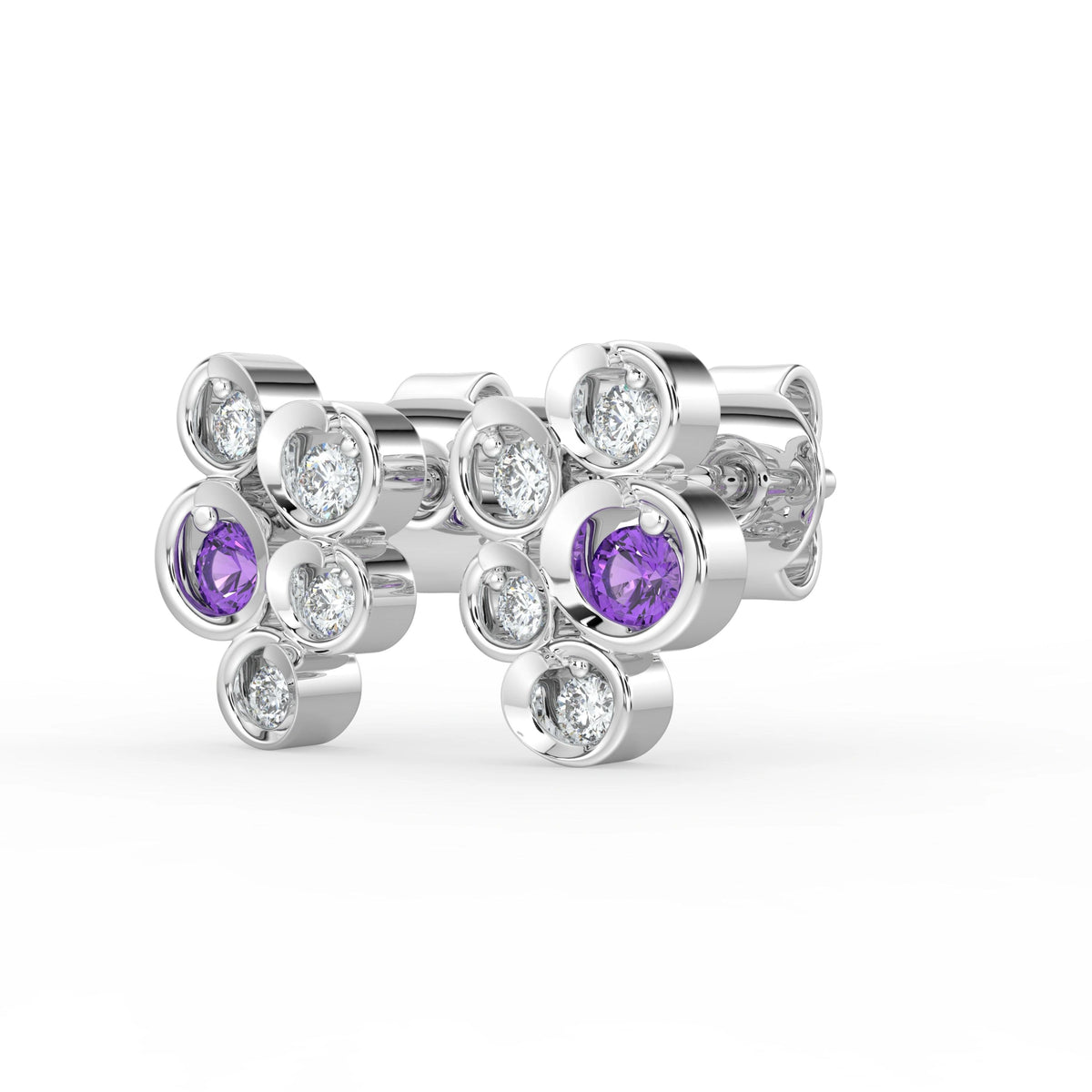 Celeste Sparkling Teardrop Loop Drop Earrings