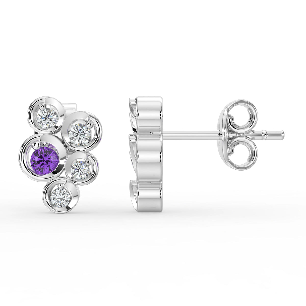 Celeste Sparkling Teardrop Loop Drop Earrings