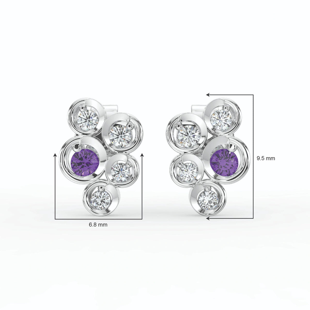 Celeste Sparkling Teardrop Loop Drop Earrings