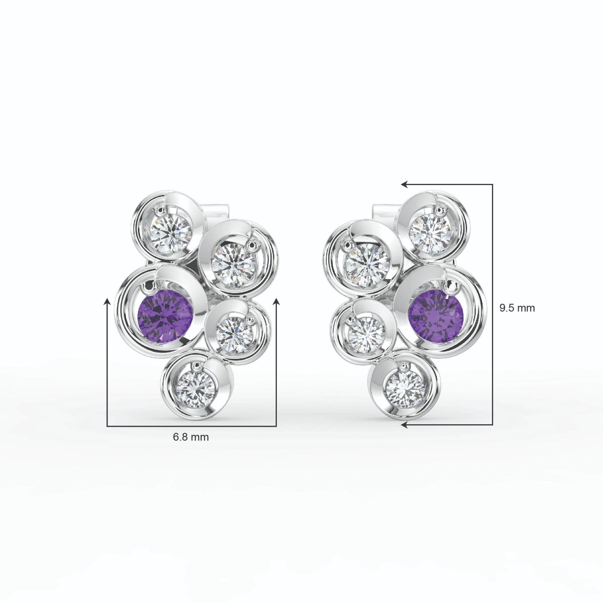 Celeste Sparkling Teardrop Loop Drop Earrings