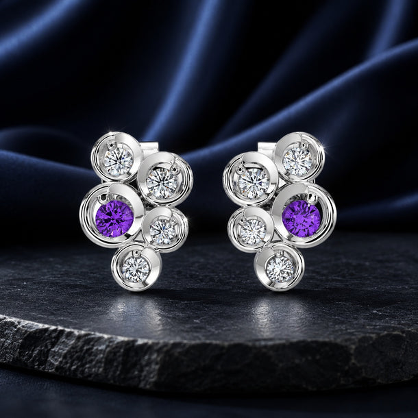 Celeste Sparkling Teardrop Loop Drop Earrings
