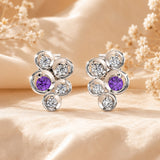 Celeste Sparkling Teardrop Loop Drop Earrings