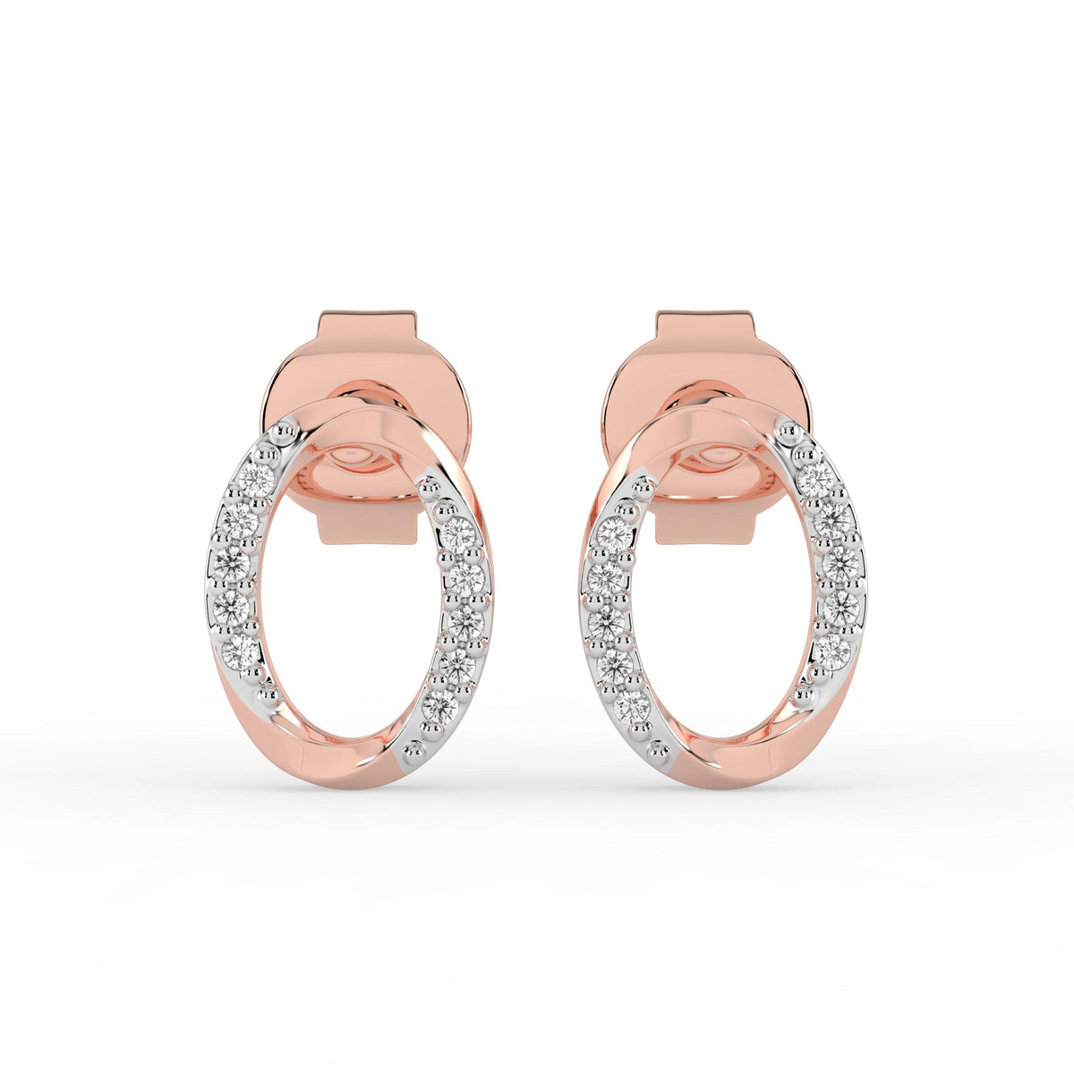 Celeste Sparkline Oval Hoop Studs