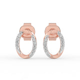 Celeste Sparkline Oval Hoop Studs