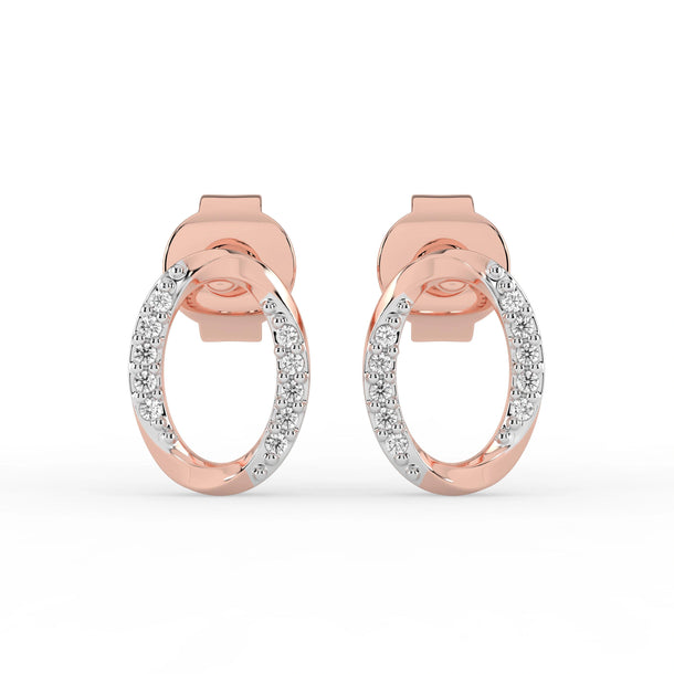 Celeste Sparkline Oval Hoop Studs