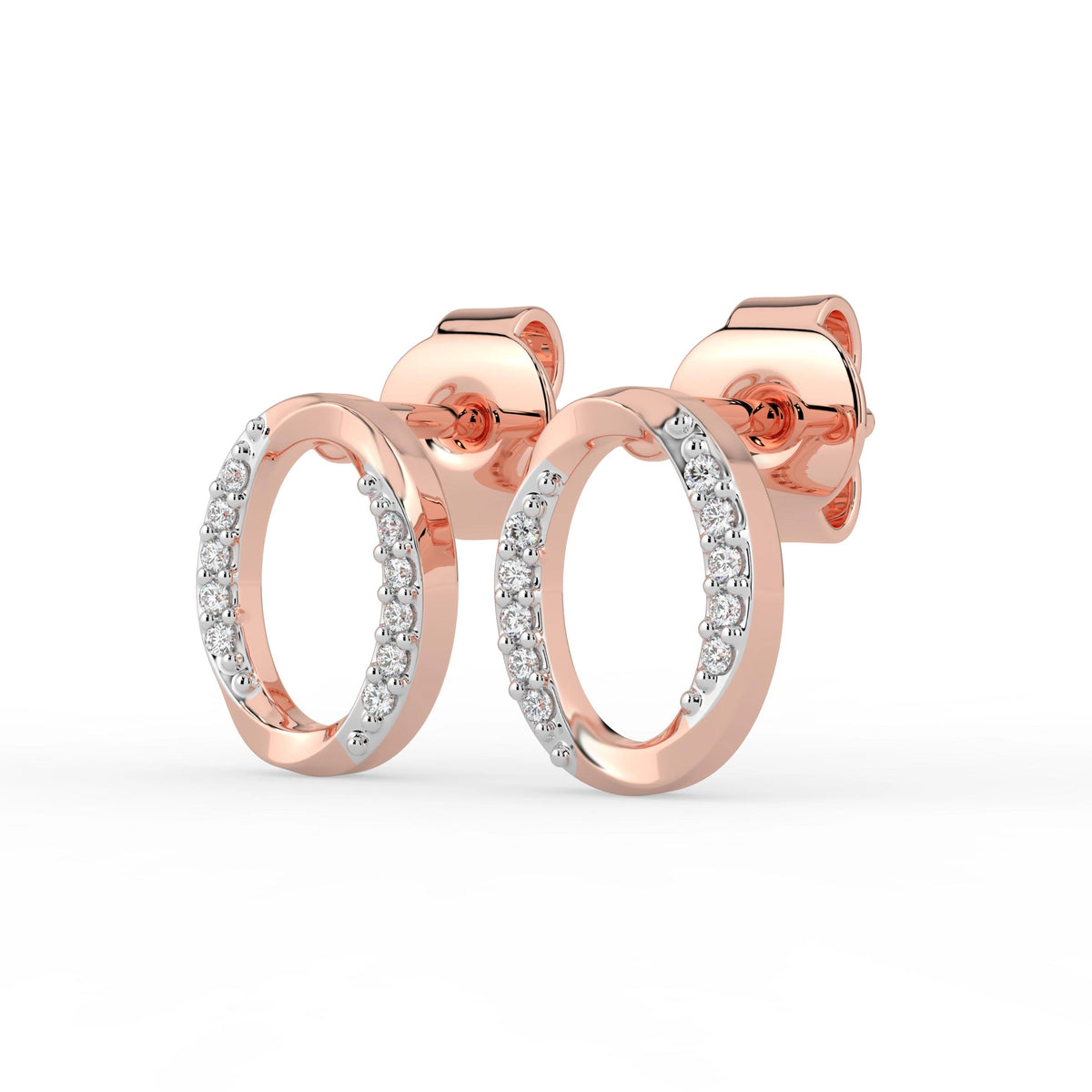 Celeste Sparkline Oval Hoop Studs