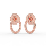 Celeste Sparkline Oval Hoop Studs