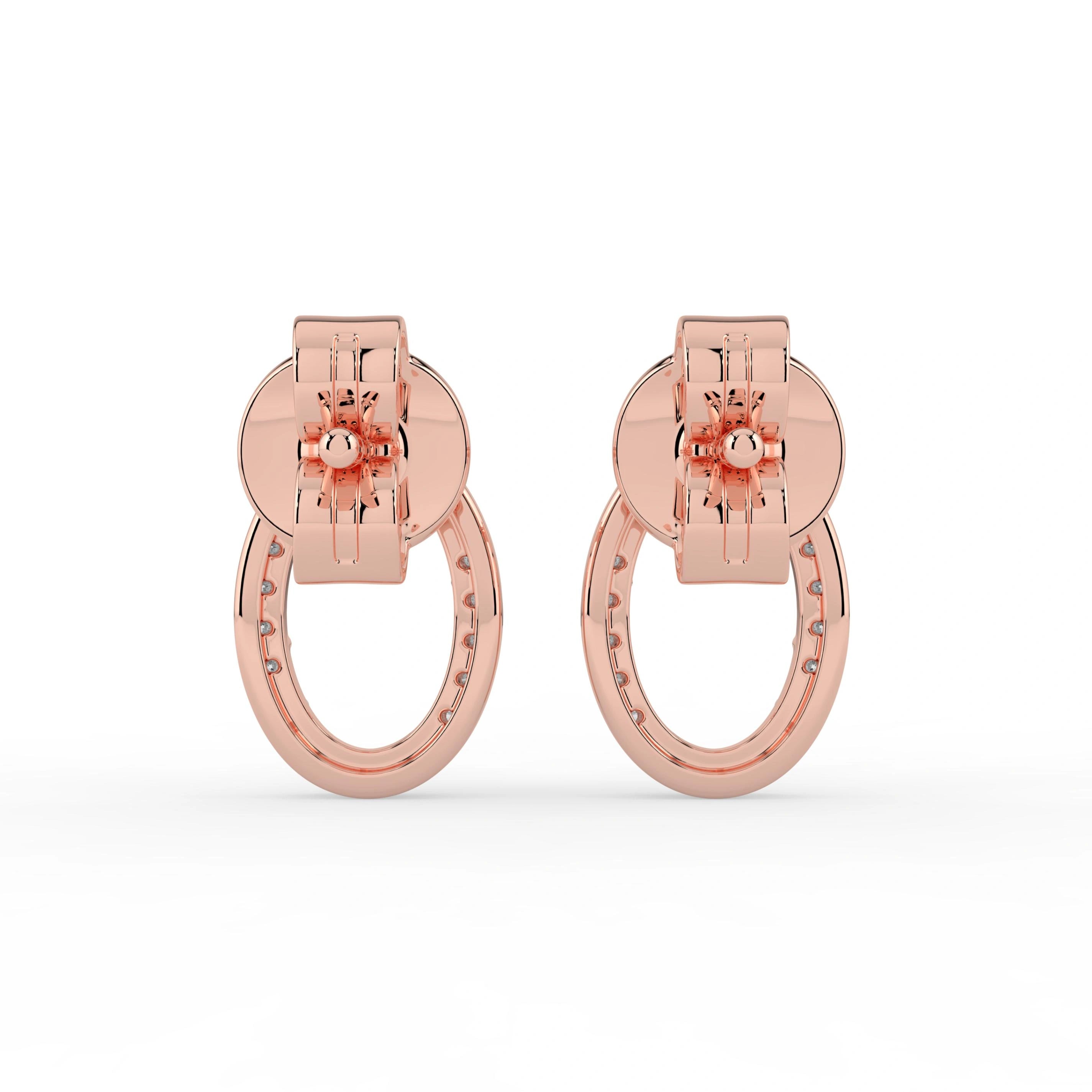 Celeste Sparkline Oval Hoop Studs