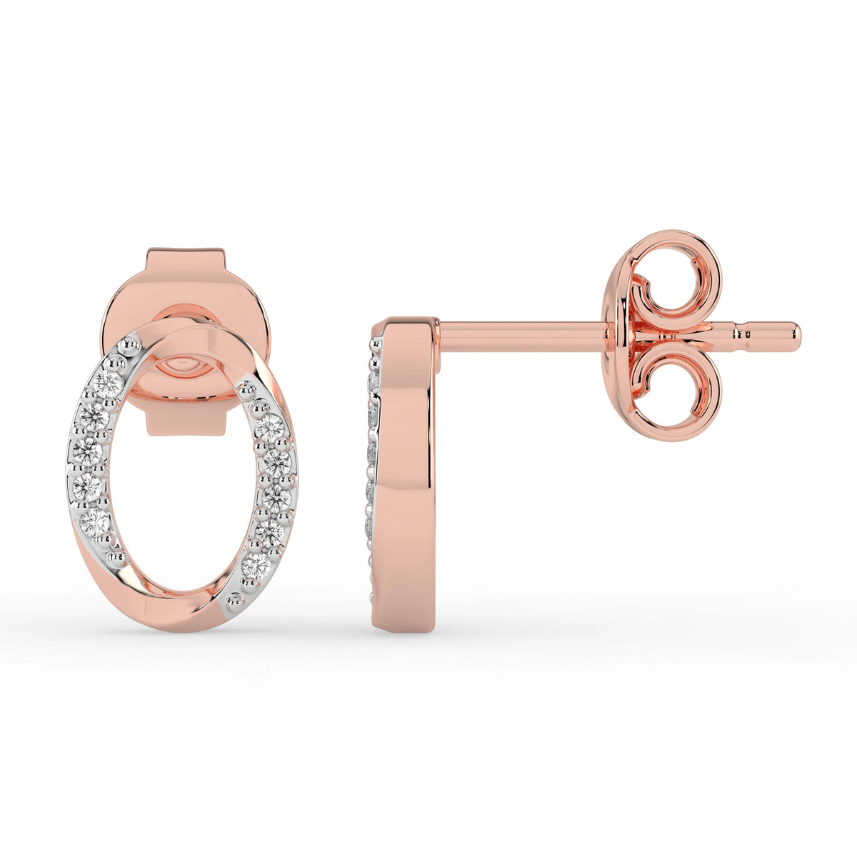 Celeste Sparkline Oval Hoop Studs