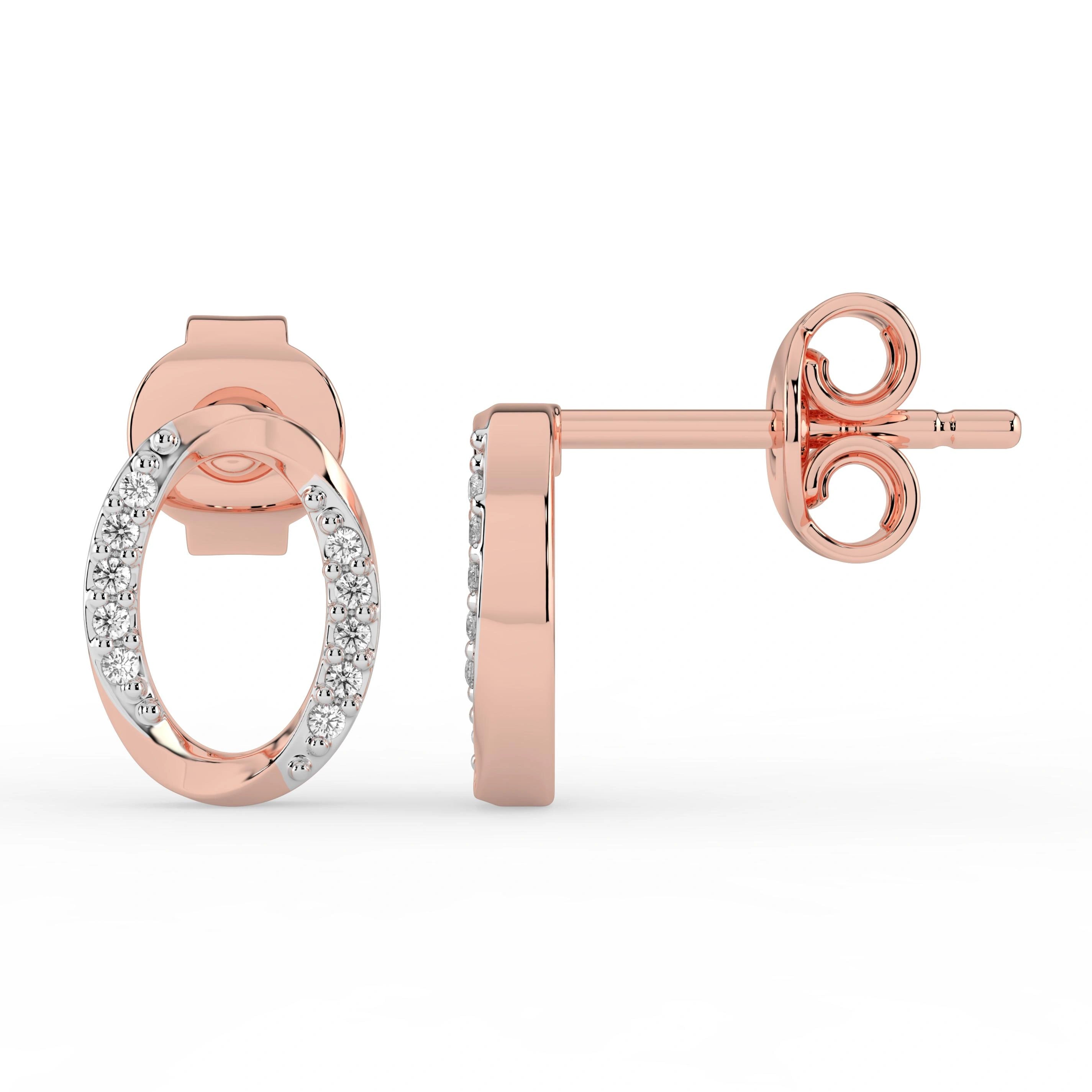 Celeste Sparkline Oval Hoop Studs