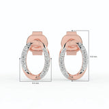 Celeste Sparkline Oval Hoop Studs