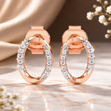 Celeste Sparkline Oval Hoop Studs