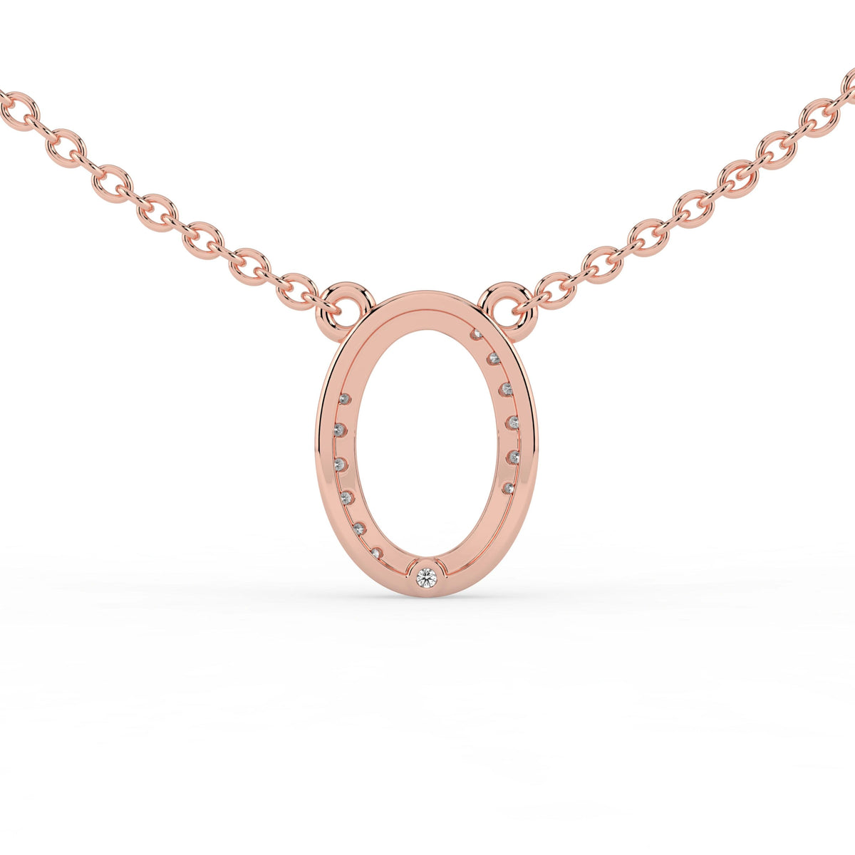 Celeste Oval Halo Spark Pendant