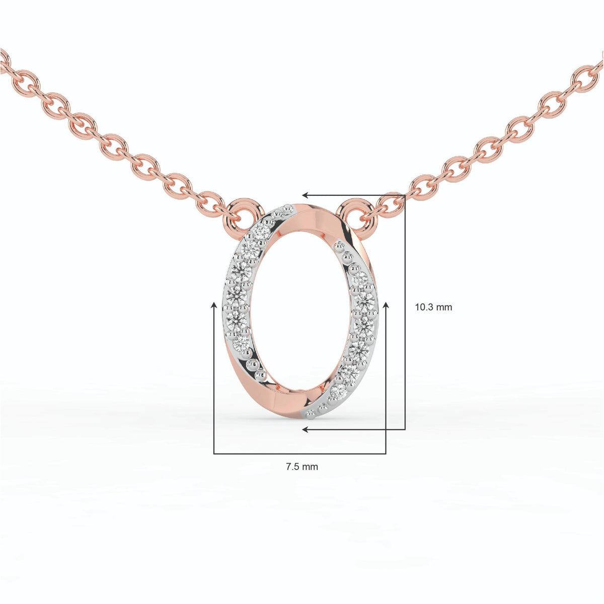 Celeste Oval Halo Spark Pendant