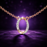 Celeste Oval Halo Spark Pendant