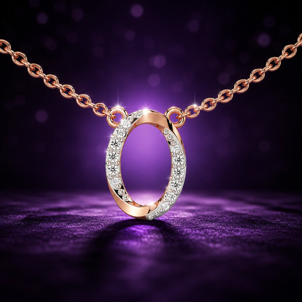 Celeste Oval Halo Spark Pendant
